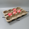 3.Compostable molded pulp apple trays with reinforced dividers, eco-friendly anti-bruise fruit packaging for apples and pears in an orchard setting