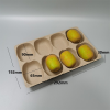 3.Compostable molded pulp kiwi trays with 8-cell custom contoured design, eco-friendly anti-bruise fruit packaging for kiwis and soft stone fruits