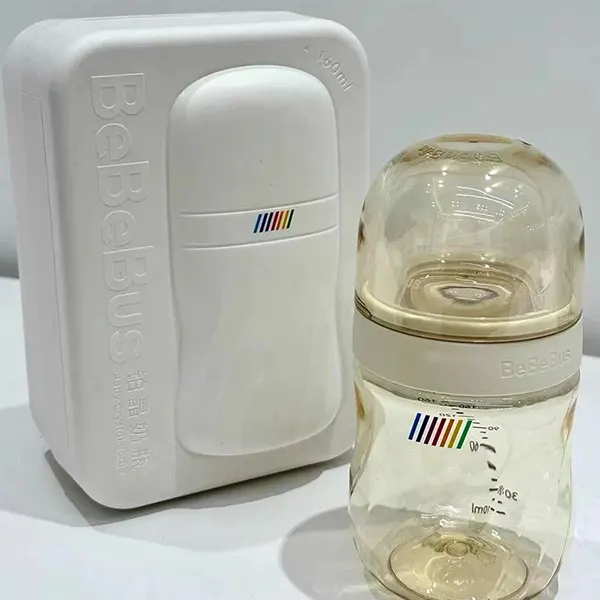 Matte White Wet-Molded Sugarcane Pulp Baby Bottle Gift Box - Baby-Safe Custom Packaging for Premium Newborn Feeding Bottles - 이미지 2
