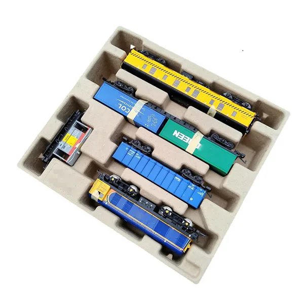 Contoured Dry-Pressed Recycled Pulp Scale Model Molded Insert - Shockproof Eco Liner For Train, Car, Ship & Container Collectible Model Gift Packaging - Image 3