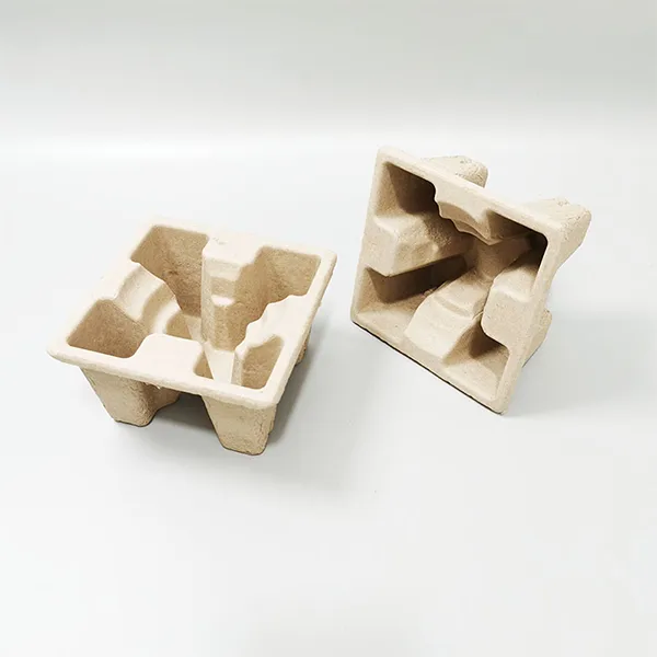 Natural Recycled Paper Molded Pulp Clamshell Tray