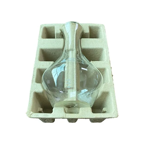 Curved Contour Dry-Pressed Recycled Pulp Wine Decanter Molded Insert - Shockproof Eco Liner For Irregular Glass Wine Decanter Barware Gift Packaging - Image 4
