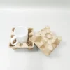 Natural Recycled Paper Molded Pulp Clamshell Tray