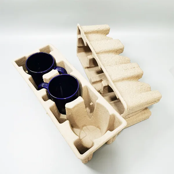Multi-Cavity Recycled Pulp Ceramic Mug Molded Insert - Shockproof Eco Liner For Coffee & Tea Mug Gift Set Packaging - Image 5